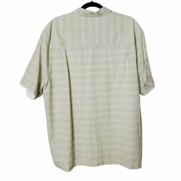 Cubavera Striped Short Sleeve Button Up Camp Shirt - Picture 4 of 10